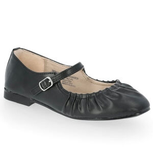 Wonder Nation Little Girls and Big Girls Scrunch Ballet Dress Shoes, Black 13